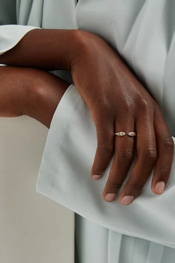 Petite Helena Diamond Ring with 18kt Yellow Gold              