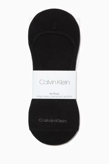 Cotton Blend Invisible Socks, Set of 2