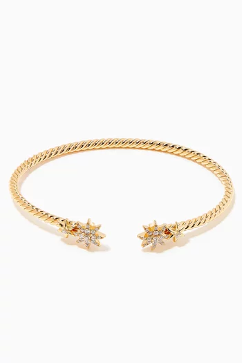 Petite Starburst Bracelet with Pavé Diamonds 18kt Yellow Gold   
