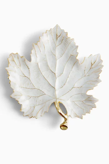 Winter Leaves Grape Leaf Dish