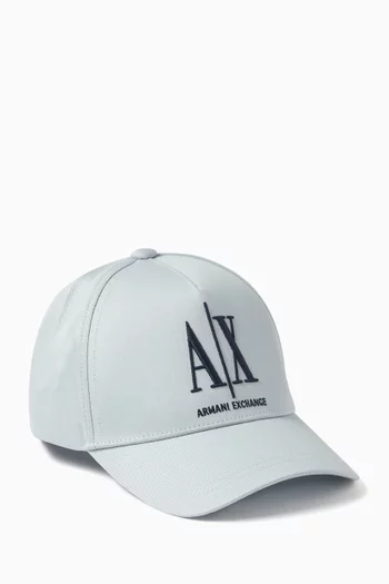 Icon AX Logo Baseball Cap in Cotton Twill