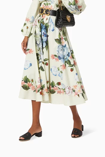 Bianca 40 Sliders with DG Millenials Logo in Leather