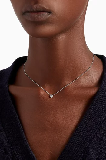 Salasil Necklace with Diamond in 18kt White Gold, Mini