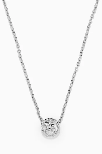 Salasil Necklace with Diamond in 18kt White Gold, Mini