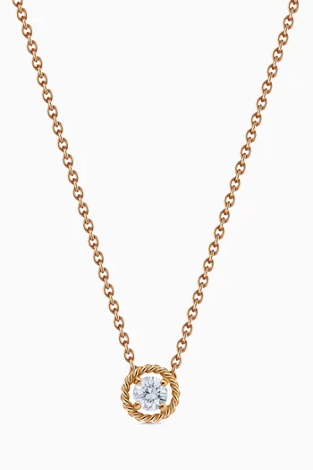 Salasil Necklace with Diamond in 18kt Rose Gold, Mini    
