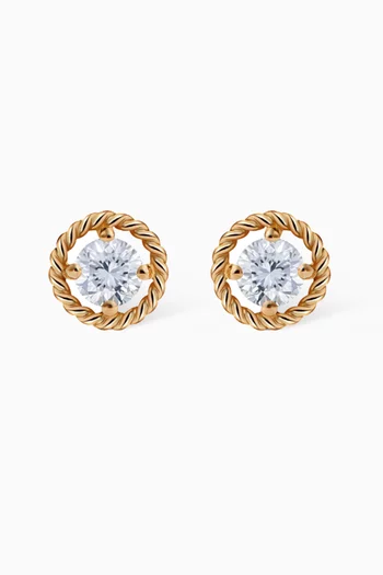 Salasil Earrings with Diamond in 18kt Yellow Gold, Mini  