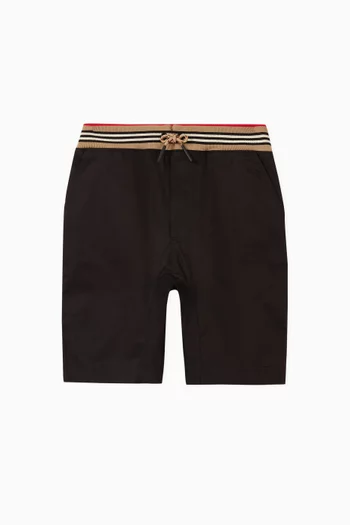 Icon Stripe Cotton Twill Shorts  