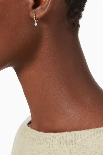 أقراط هاجي متدلية مرصعة بأحجار زركونيا مكعبة ومطلية بالذهب