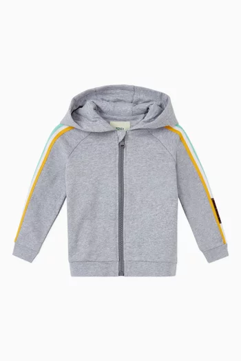 Striped Cotton Hoodie     