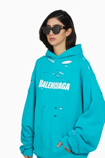 نظارة شمسية بإطار أسيتات مربع على شكل حرف D