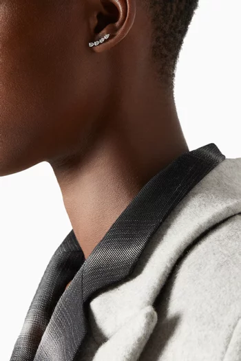 Electric Stud Earrings in 18kt White Gold    