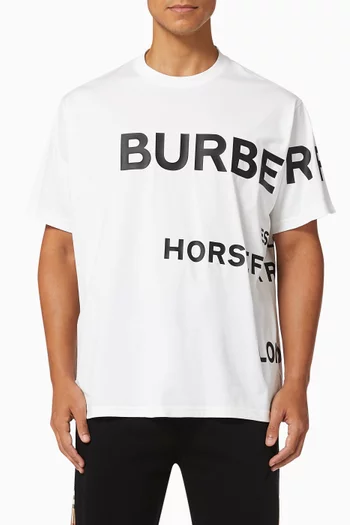 Horseferry Print Oversized T-shirt in Cotton    