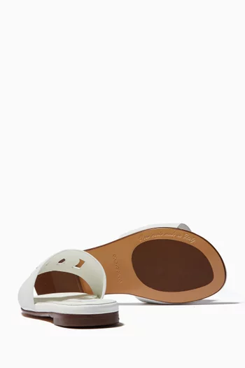 DG Millennials Logo Slides in Leather    