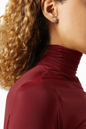 أقراط بيل بتصميم ندفة ثلج فضة إسترلينة