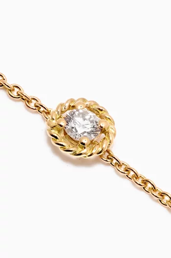 Salasil Bracelet with Diamond in 18kt Yellow Gold, Small     