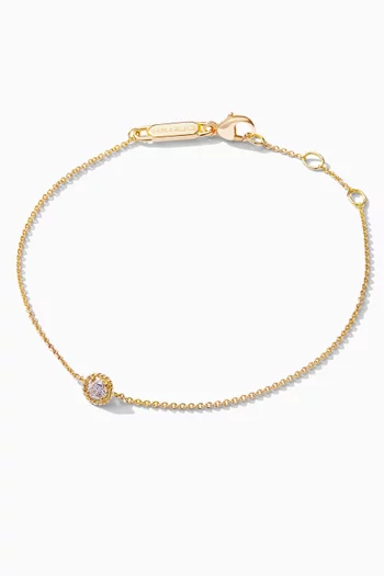 Salasil Bracelet with Diamond in 18kt Yellow Gold, Small     