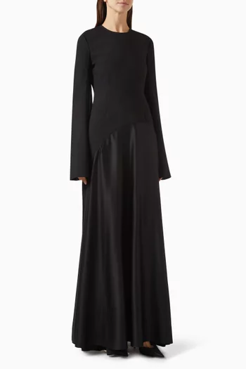 The Storm Maxi Dress in Bonded-satin