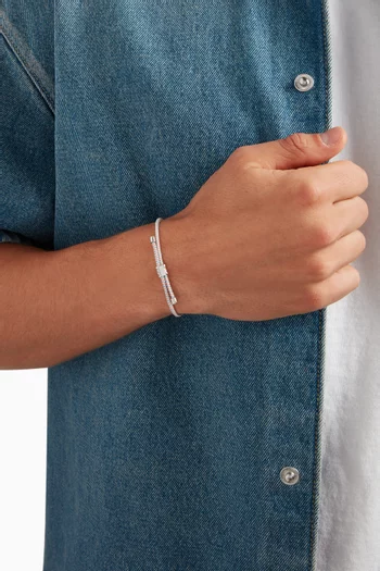 Orson Pull Bungee Rope Bracelet in Sterling SIlver 