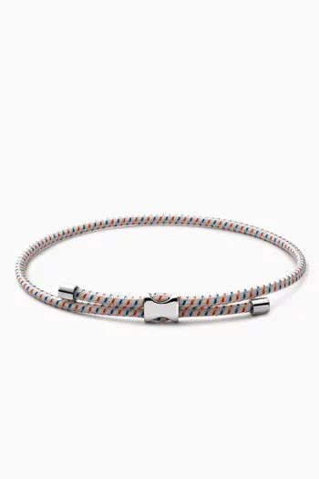 Orson Pull Bungee Rope Bracelet in Sterling SIlver 