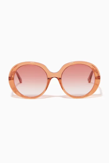 Oversized D-frame Sunglasses in Acetate   