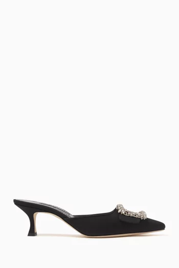 Maysale 50 Mules in Crepe de Chine Silk