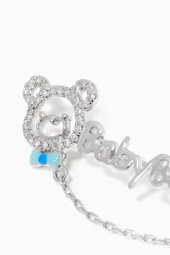 "Baby Boy" Diamond Baby Pin in 18kt White Gold       