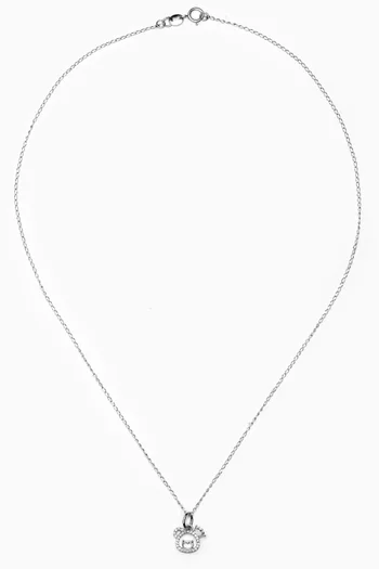 "Oscar the Teddy" Diamond Pendant in 18kt White Gold            