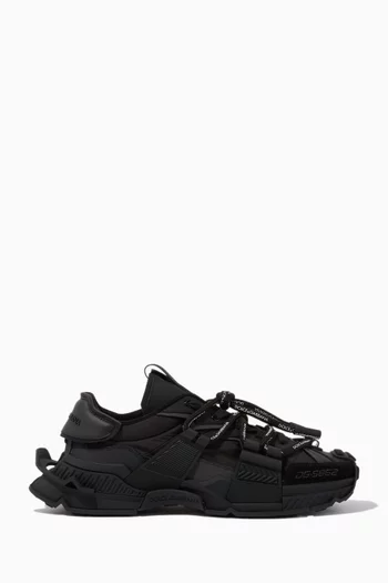Space Sneakers in Mixed Materials    