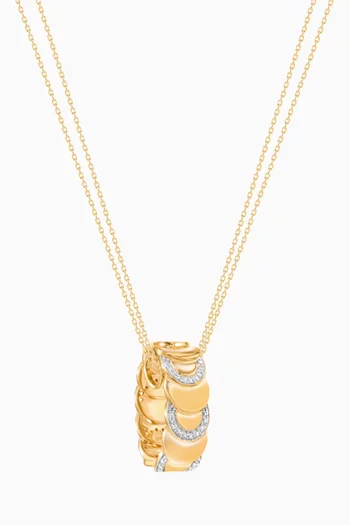 Revolve Diamond Pendant Chain in 18kt Yellow Gold   