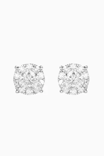 OneSixEight Diamond Earrings in 18kt White Gold          