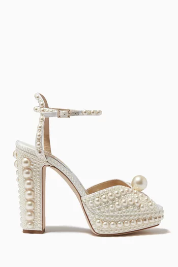 Sacaria/PF 120 Sandals with Pearls in Satin       