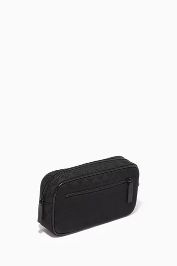 EA Monogram Wash Bag in Nylon Jacquard    