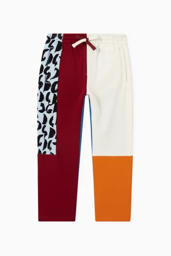 Patchwork Jogger Pants in Jersey  