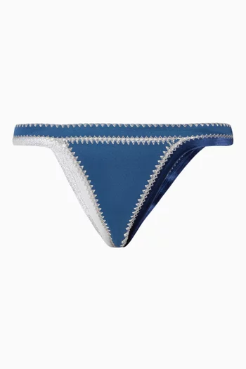 Minuit Reversible Bikini Bottom in Stretch Nylon         