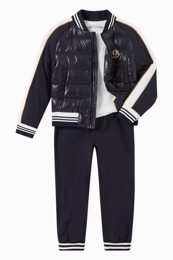 بنطال رياضي قطن مزين بخطوط