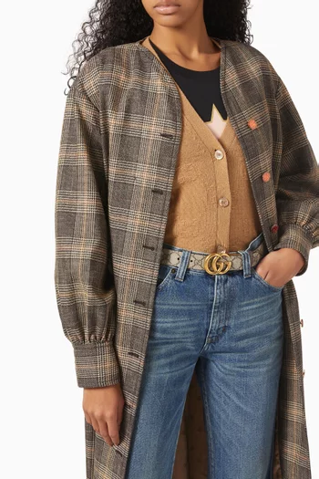 GG Marmont Reversible Belt in GG Supreme Canvas & Leather