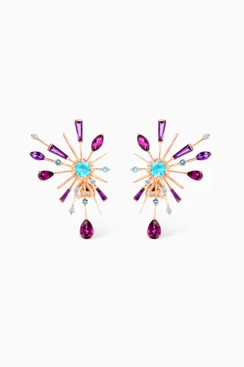 Fireworks Flare Precious Stud Earrings in 18kt Rose Gold   