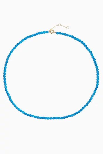 Turquoise Beads Choker in 18kt Yellow Gold  