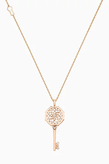 Muftah Turath Small Diamond Pendant in 18kt Rose Gold       