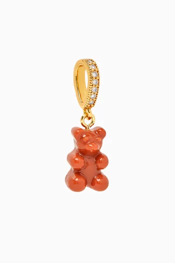 Nostalgia Bear Pendant in 18kt Gold Plating & Resin