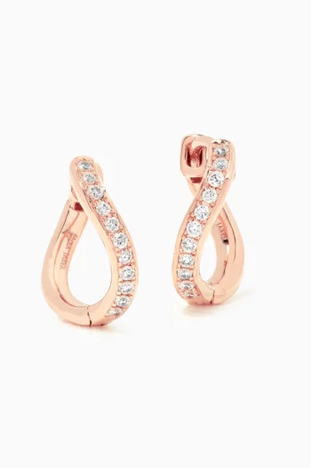 Mini Infinity Hoops in 18kt Rose Gold