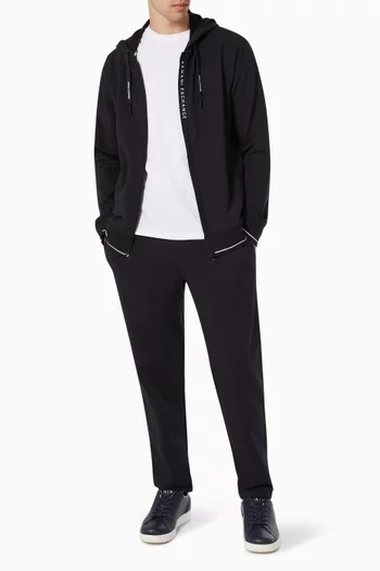 Zip-Up Hooded Sweatshirt in French Terry