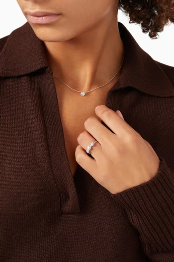 Salasil Diamond Necklace in 18kt White Gold, Small