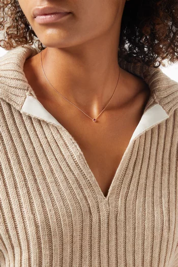 Salasil Ruby Necklace in 18kt Rose Gold       