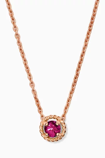 Salasil Ruby Necklace in 18kt Rose Gold       