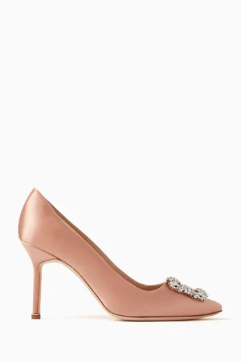 Hangisi 90 Jewel Pumps in Satin