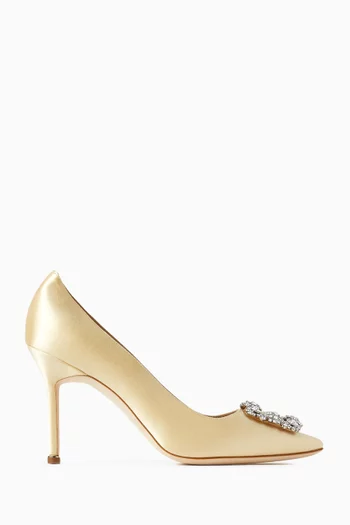Hangisi 90 Jewel Pumps in Satin