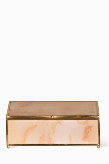 Large Jewellery Box in Marble Glass   