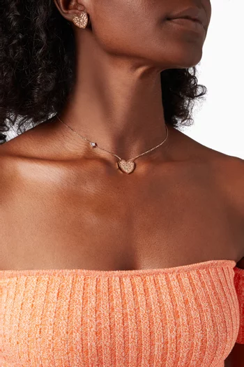 Qalb Turath Medium Pendant Necklace in 18kt Rose Gold 