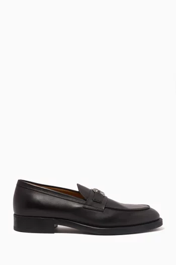 Logo Loafers in Calf Leather